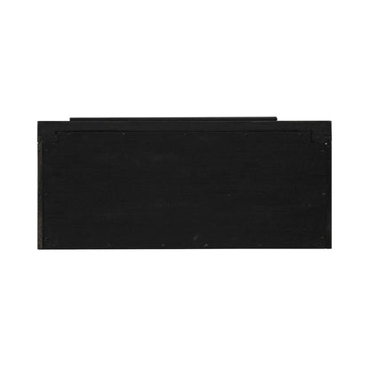 Bookcase for Home Office Touch LED Light- Aged Charcoal,Rub Thru & Caramel