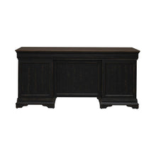 Meritage Jr Executive Desk for Home Office - Aged Charcoal w/ Rub Thru & Caramel