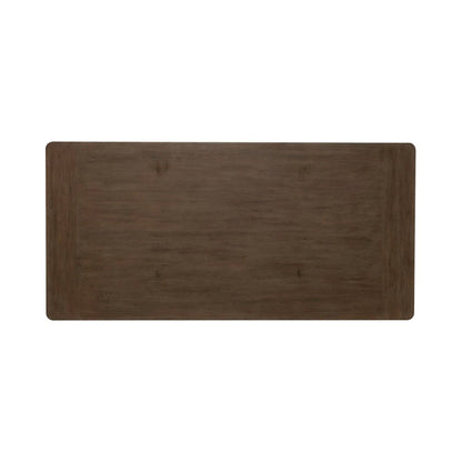 Meritage Jr Executive Desk for Home Office - Aged Charcoal w/ Rub Thru & Caramel