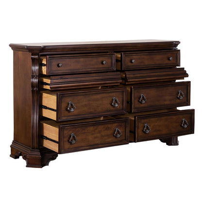 Arbor Place 8 Drawer Double Dresser in Brownstone