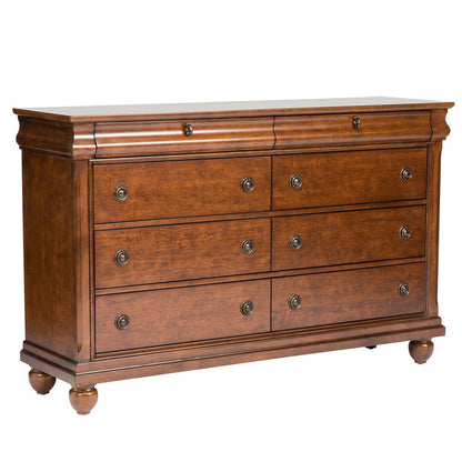 Rustic Traditions 8 Drawer Dresser in Rustic Cherry