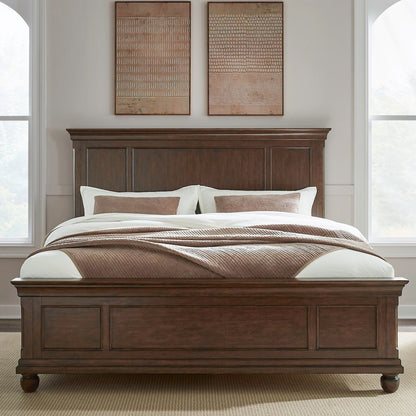 Rustic Traditions California King Panel Bed - Rustic Cherry Wood