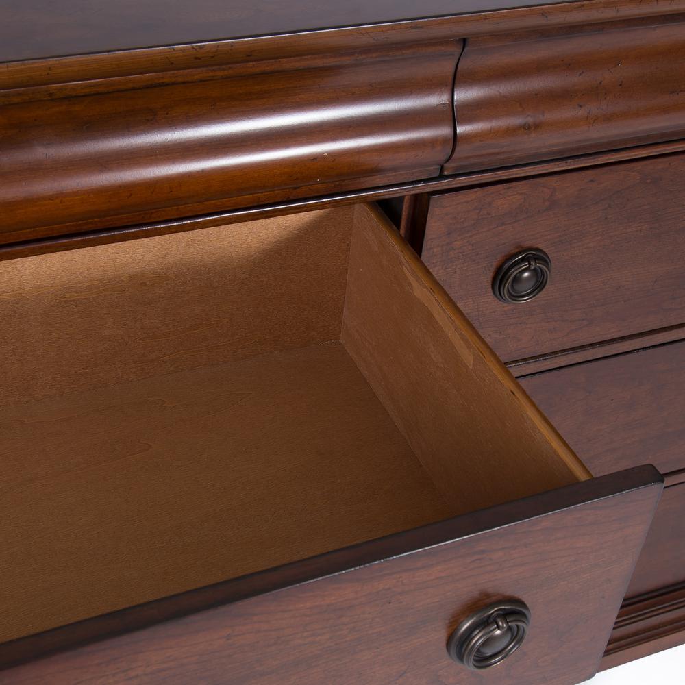 Rustic Traditions Dresser & Mirror in Rustic Cherry