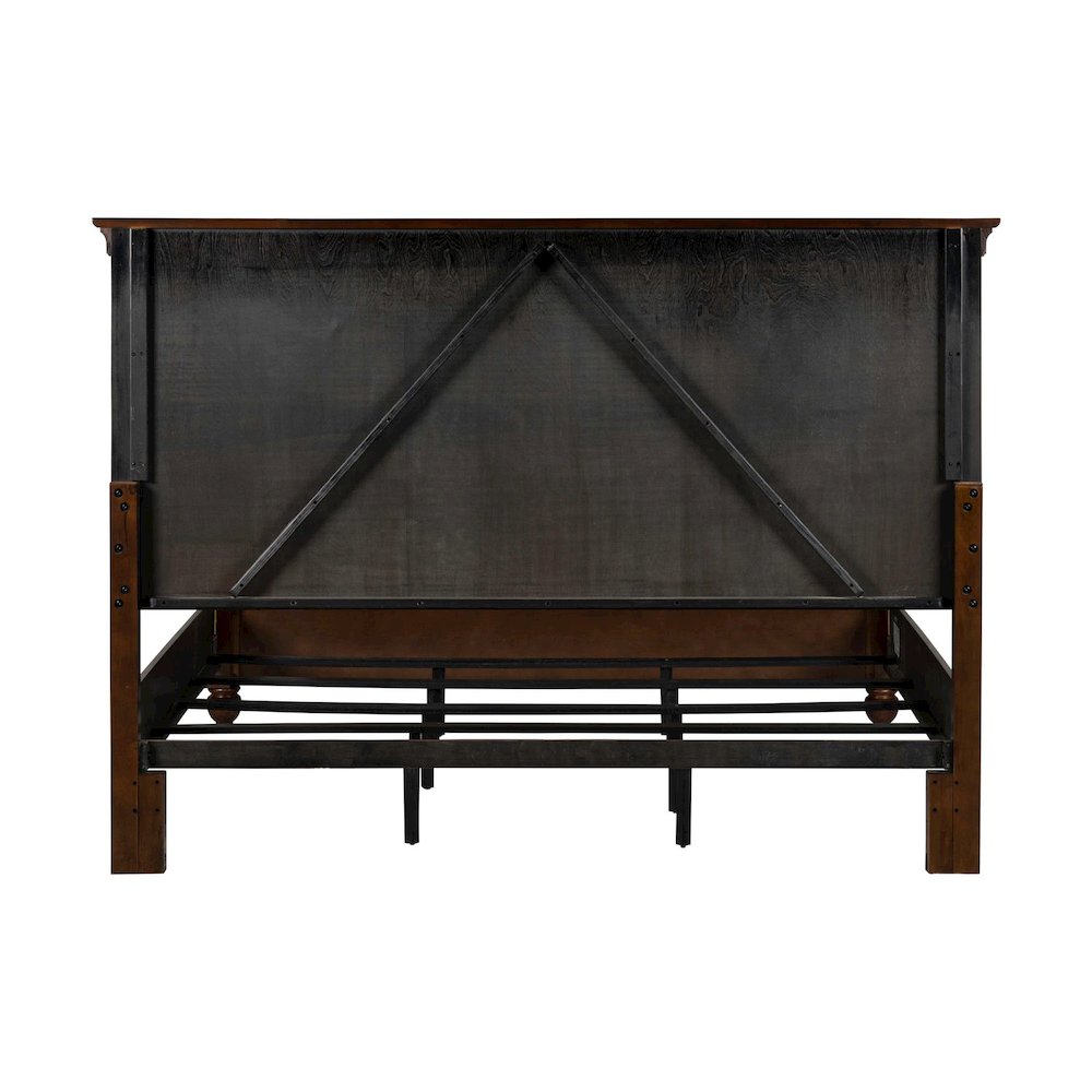 Rustic Traditions King Panel Bed - Rustic Cherry Wood