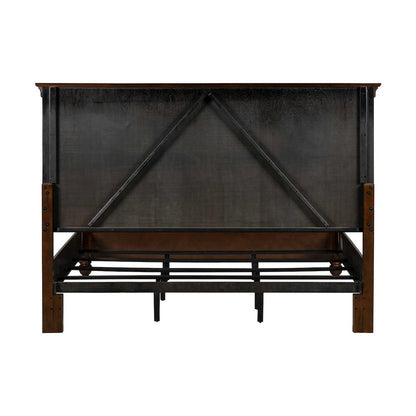 Rustic Traditions King Panel Bed - Rustic Cherry Wood
