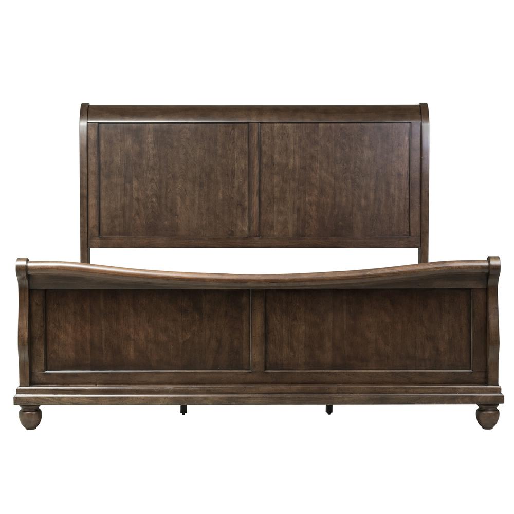 Rustic Traditions King Sleigh Bed in Rustic Cherry