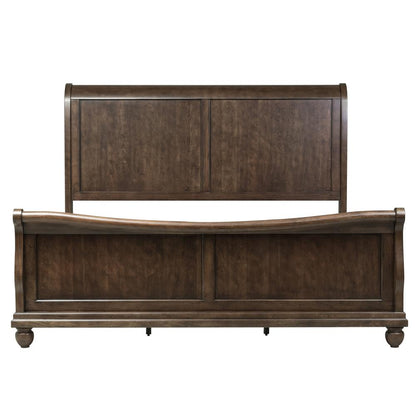 Rustic Traditions King Sleigh Bed in Rustic Cherry