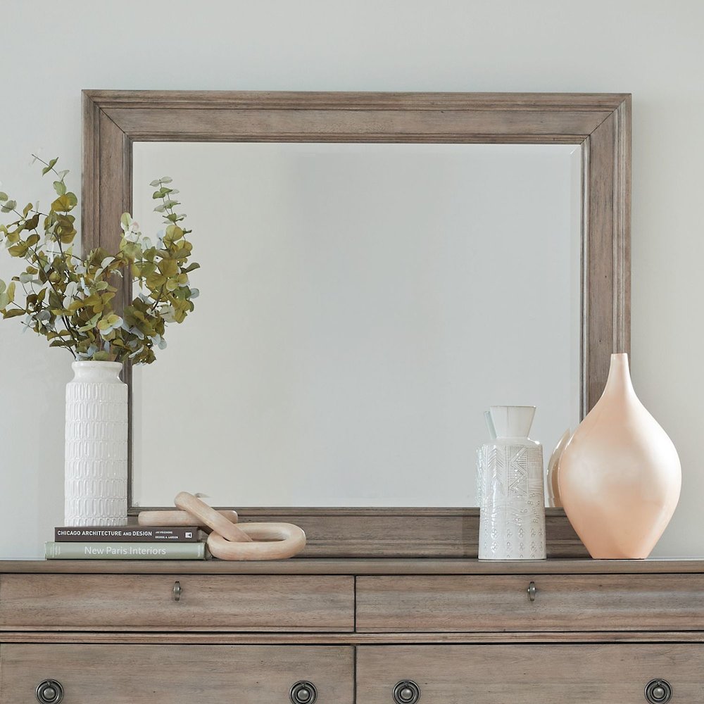 Rustic Traditions Rectangular Landscape Mirror - Saddle Tan birch Wood Frame