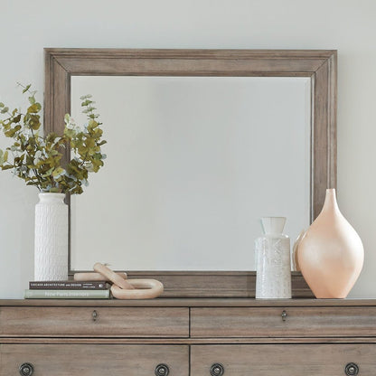 Rustic Traditions Rectangular Landscape Mirror - Saddle Tan birch Wood Frame