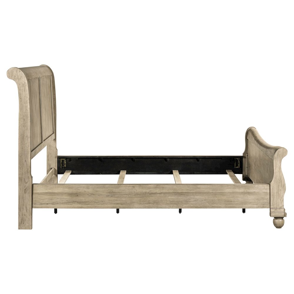 Rustic Traditions California King Sleigh Bed - Saddle Tan Birch Wood