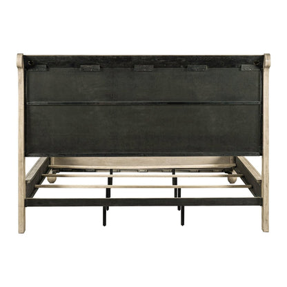 Rustic Traditions California King Sleigh Bed - Saddle Tan Birch Wood