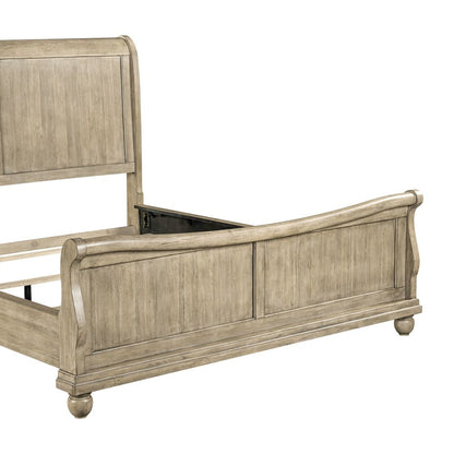 Rustic Traditions California King Sleigh Bed - Saddle Tan Birch Wood