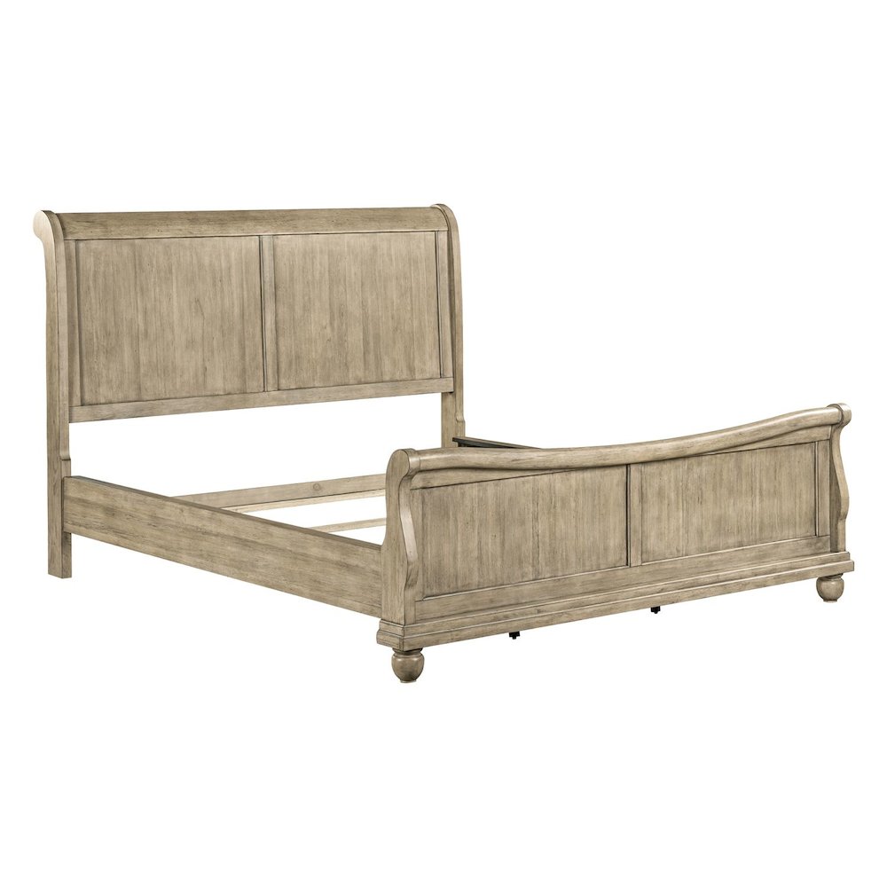 Rustic Traditions King Sleigh Bed - Saddle Tan Birch Wood