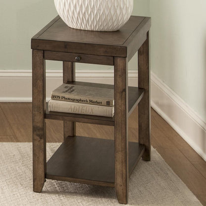 Mitchell Chair Side Table in Nutmeg