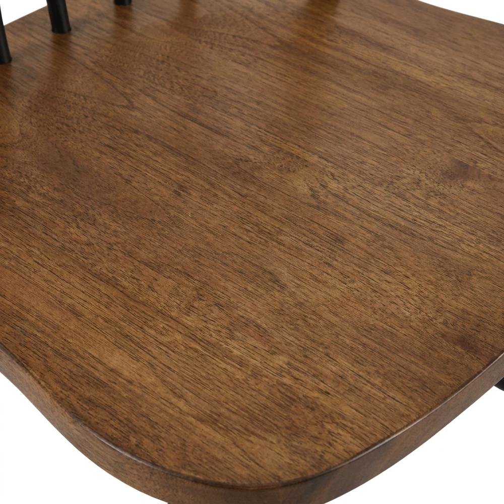 Rubberwood Solid Wood Windsor Spindle Dining Chairs for Kitchen, Set of 2