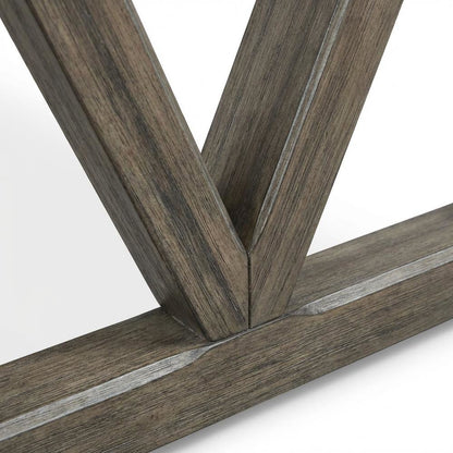 Rustic Saddle Wood Laptop Desk, Transitional Style, Solid Acacia Construction