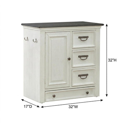 Cottage Pine Dog Feeding Station Cabinet with Pet Food Storage Drawers
