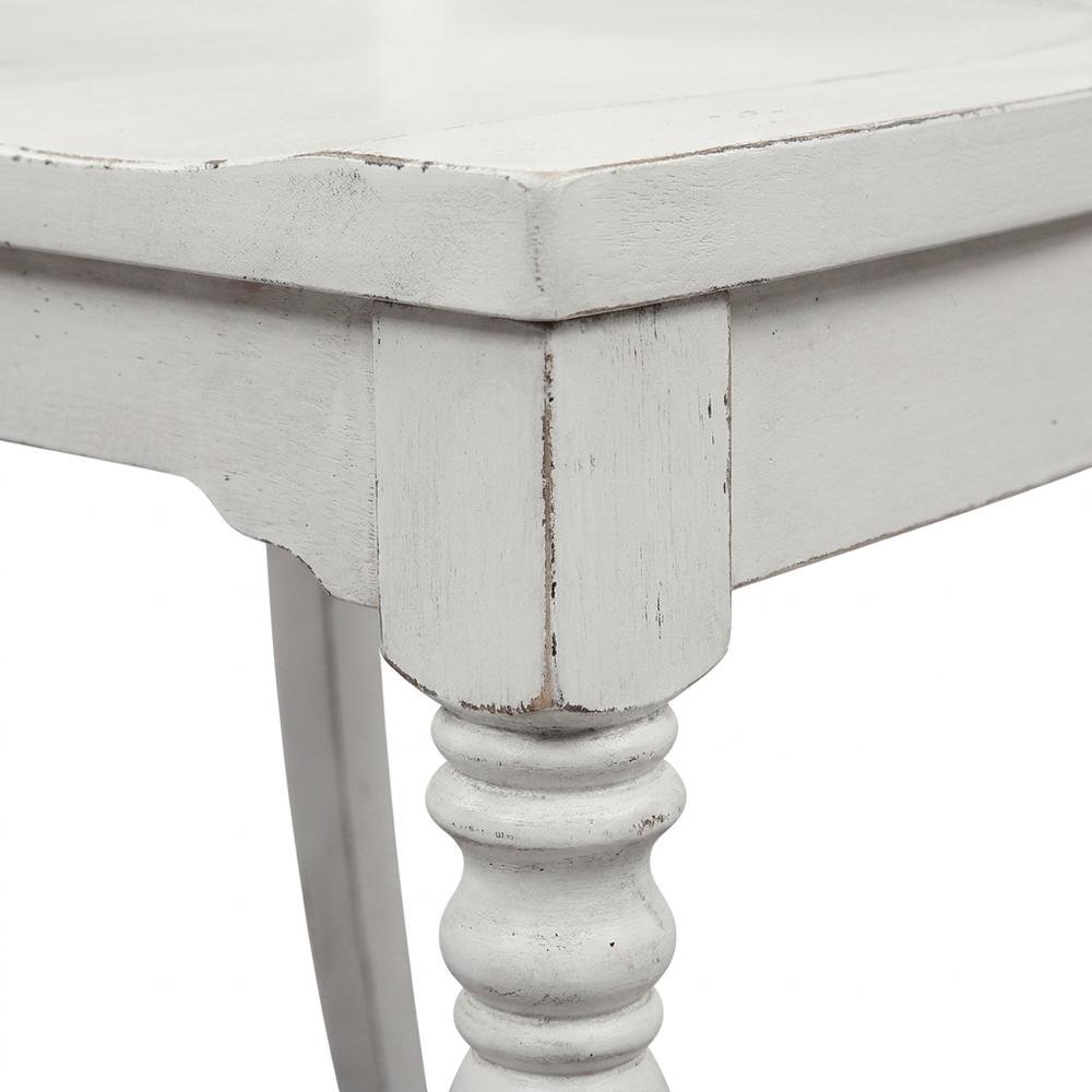 Solid Wood Ladder-Back Farmhouse Dining Chairs, White, Set of 2