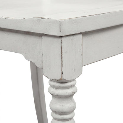 Solid Wood Ladder-Back Farmhouse Dining Chairs, White, Set of 2