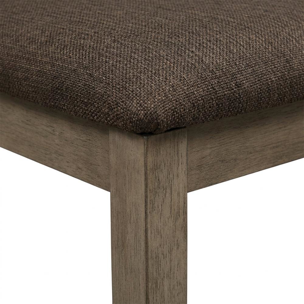 Rubberwood Slat-Back Wooden Dining Chairs, Brown, Set of 2