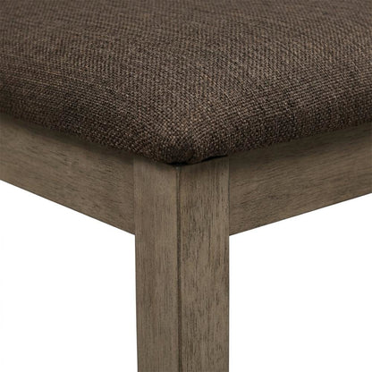 Rubberwood Slat-Back Wooden Dining Chairs, Brown, Set of 2