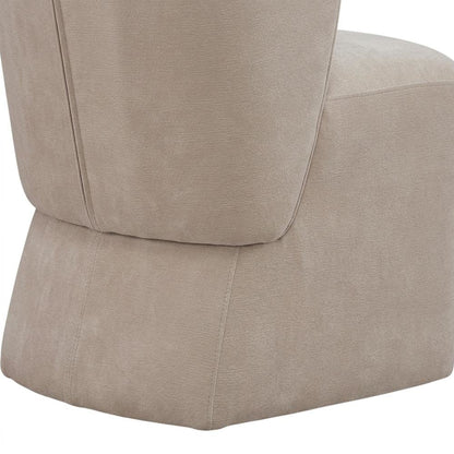 Solid Wood Upholstered Accent Dining Chair with Castors, Eclectic Style, Brown