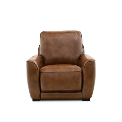 Blake Dual Power Wall Recliner Living Room Chair - Venetian Honey Leather