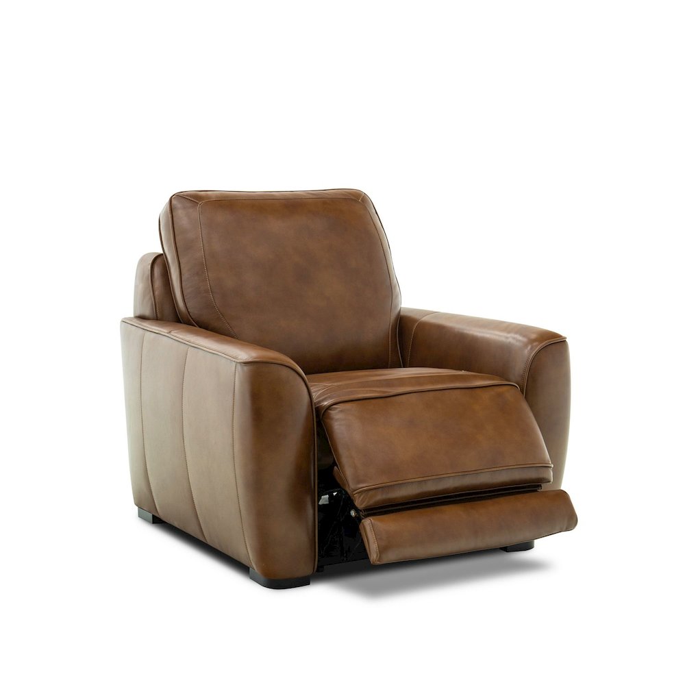 Blake Dual Power Wall Recliner Living Room Chair - Venetian Honey Leather