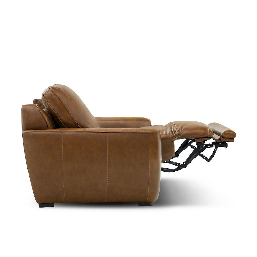Blake Dual Power Wall Recliner Living Room Chair - Venetian Honey Leather