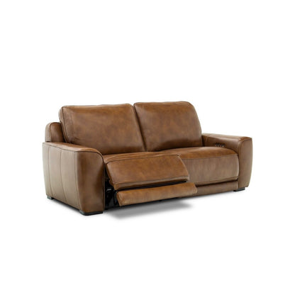 Blake Power Reclining Sofa - Venetian Honey Leather