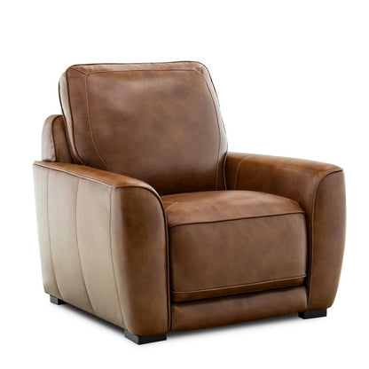 Blake Zero Wall Power Recline Set with Sofa & Recliner - Venetian Honey Leather