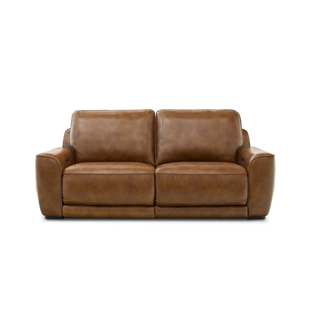 Blake Zero Wall Power Recline Set with Sofa & Recliner - Venetian Honey Leather