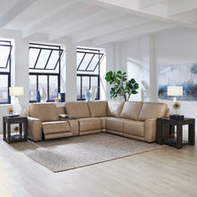 Blake Power Reclining 6 Piece Sectional Sofa - Sophia Oatmeal Leather