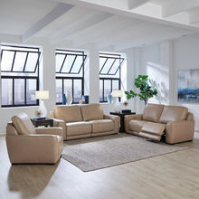 Blake Power Recline Set with Sofa, Loveseat & Recliner - Sophia Oatmeal Leather
