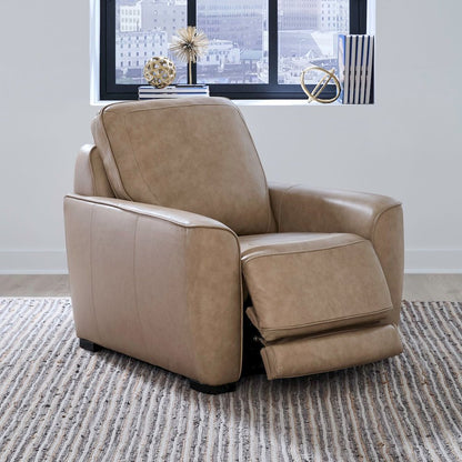 Blake Zero Wall Power Recline Set with Sofa & Recliner - Sophia Oatmeal Leather