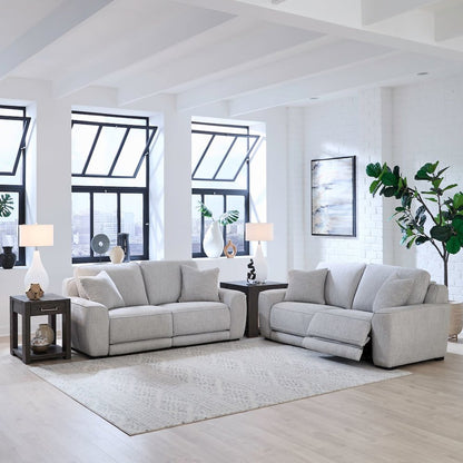 Blake Power Recline Set with Sofa & Loveseat Fabric - Estero Smoke Fabric