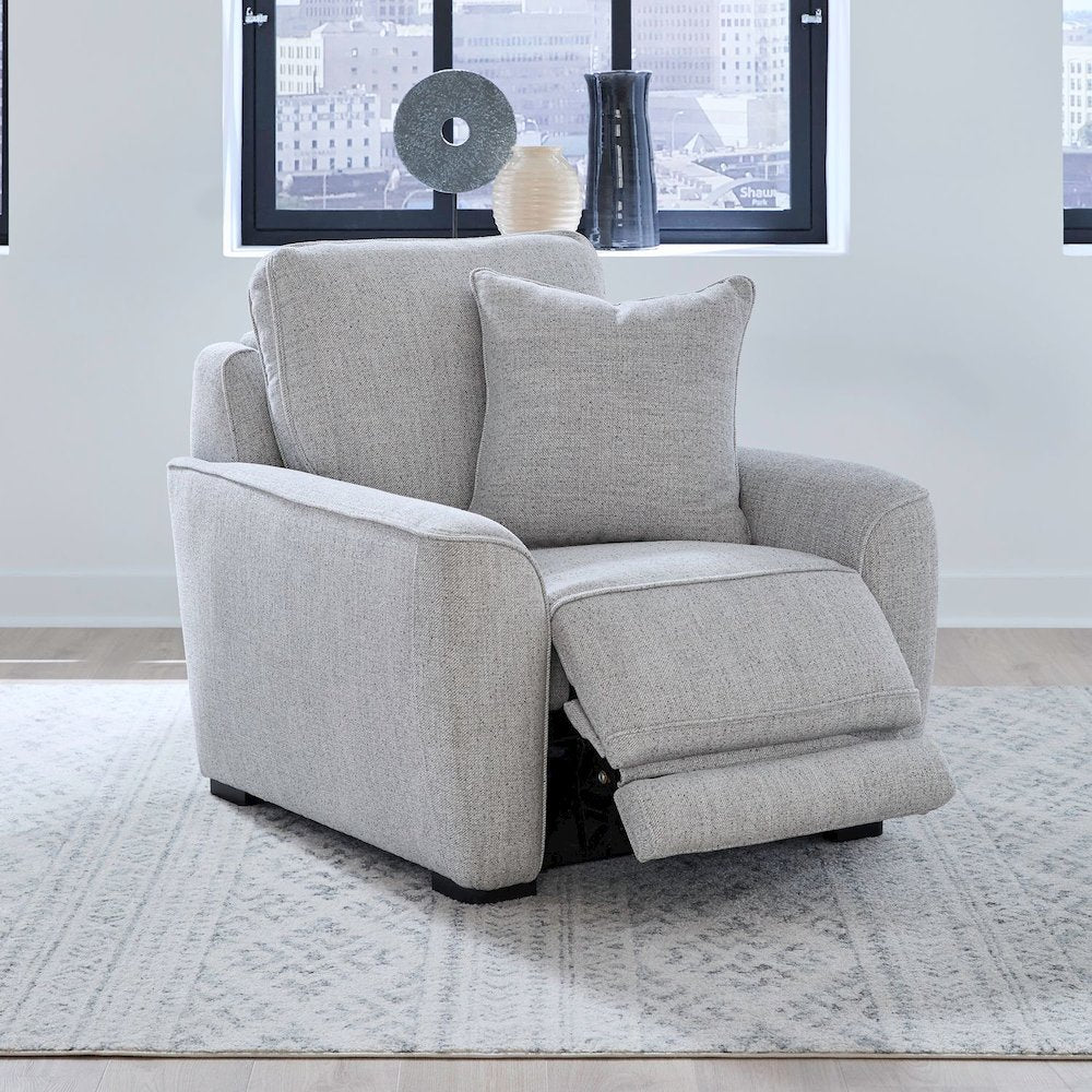 Blake Power Recline Set with Sofa, Loveseat & Recliner - Estero Smoke Fabric