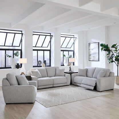 Blake Power Recline Set with Sofa, Loveseat & Recliner - Estero Smoke Fabric