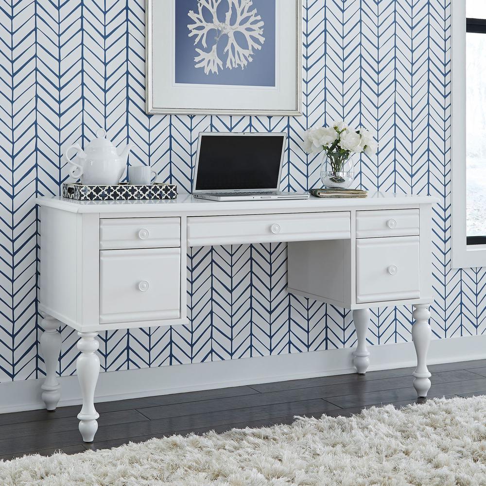 Summer House I Vanity Desk in Oyster White