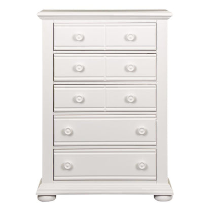 Summer House 5 Drawer Chest in Oyster White