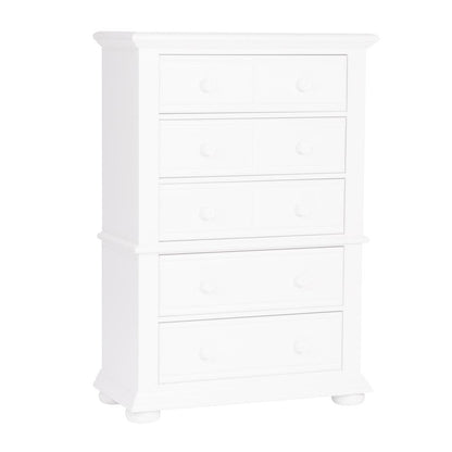 Summer House I 5 Drawer Chest in Oyster White
