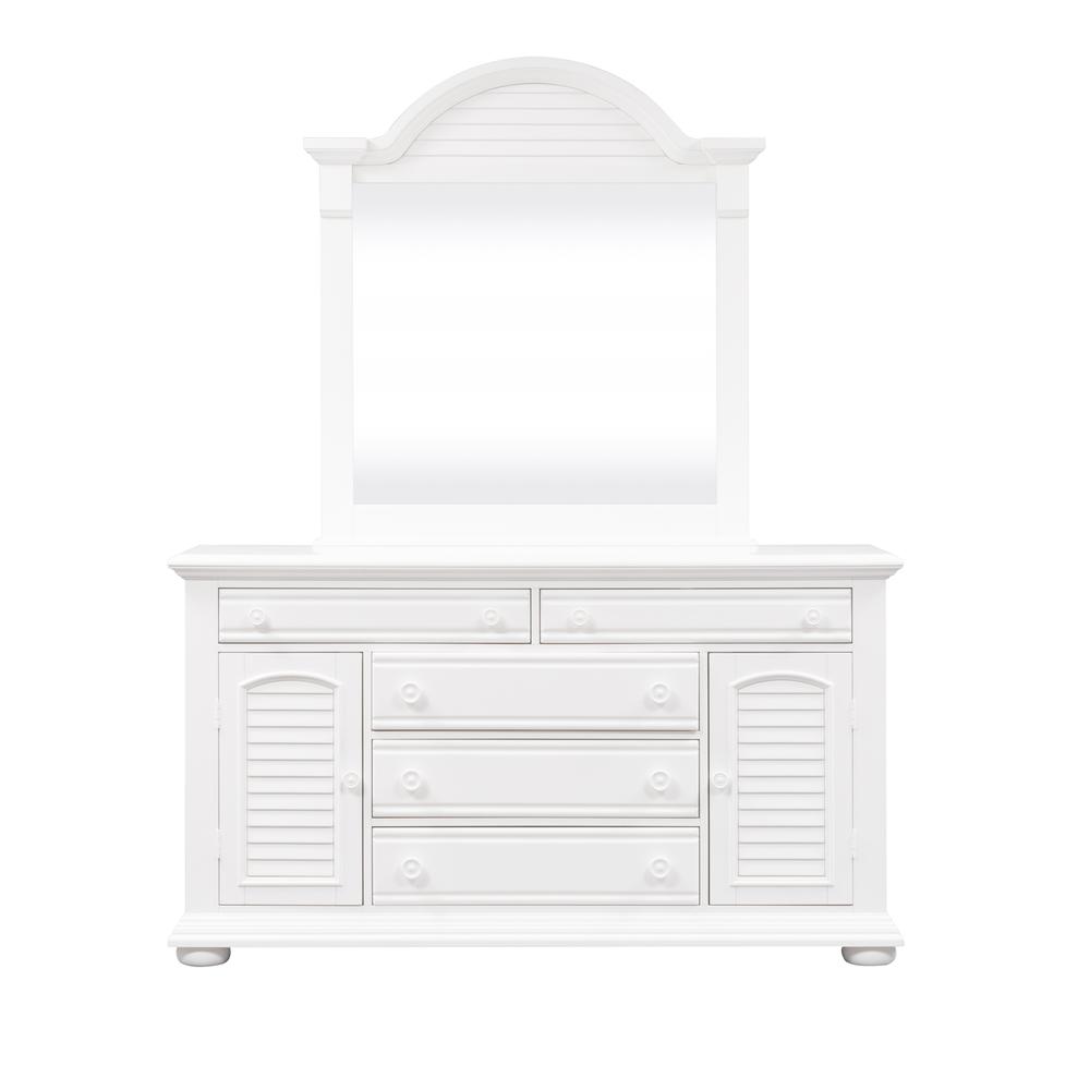Summer House I Mirror in Oyster White