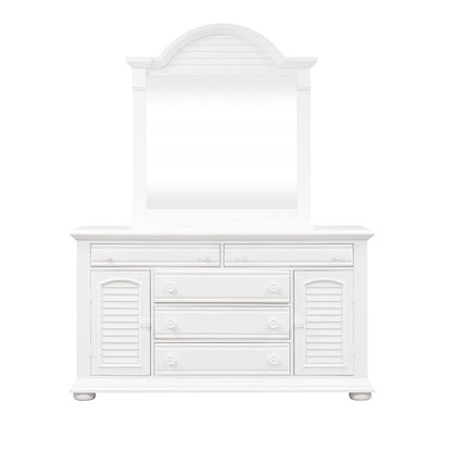 Summer House I Mirror in Oyster White