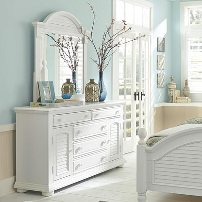 Summer House I Mirror in Oyster White