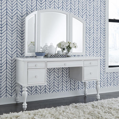 Summer House I Vanity Mirror in Oyster White