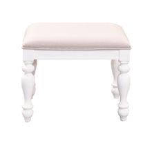 Vanity Stool W23 x D17 x H18 in Oyster White Finish