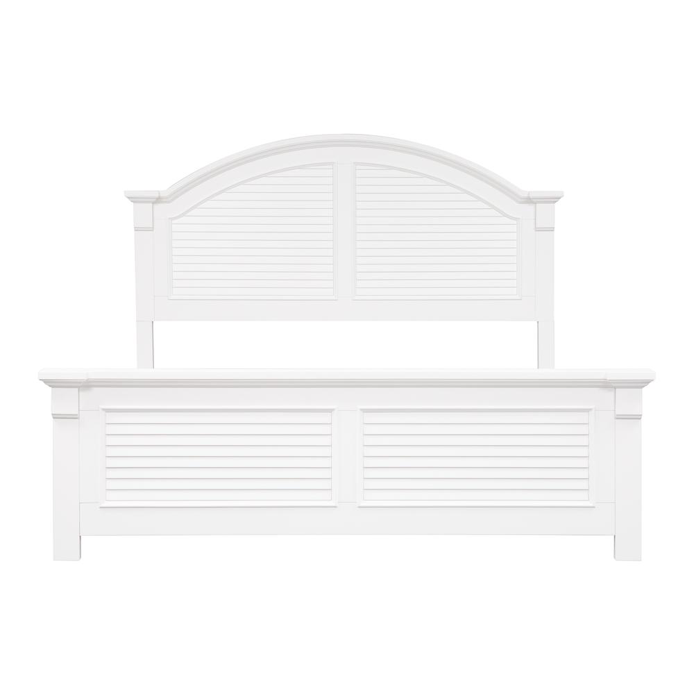 Summer House I King Panel Bed in Oyster White