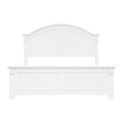 Summer House I King Panel Bed in Oyster White