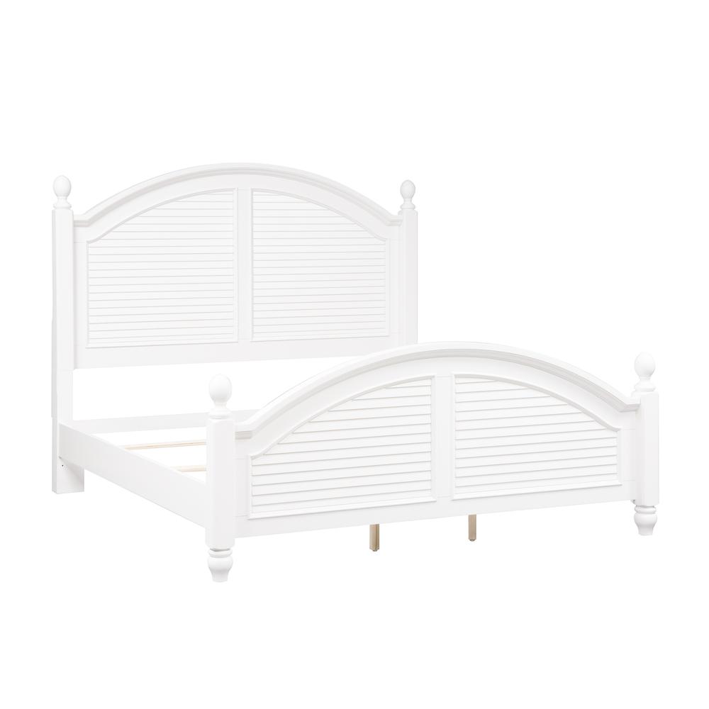 Summer House I King Poster Bed in Oyster White