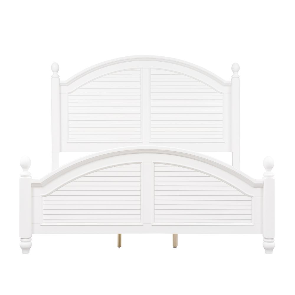 Summer House I King Poster Bed in Oyster White